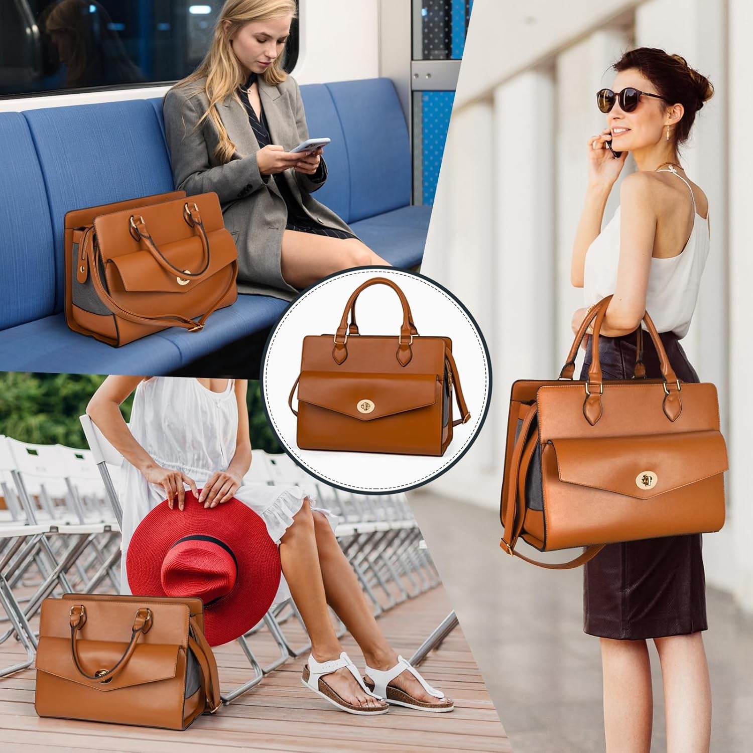 Stylish Pet Carrier Purse Leather Bag for Small Dogs Cats Puppy,Airline Approved Soft-Sided Carriers