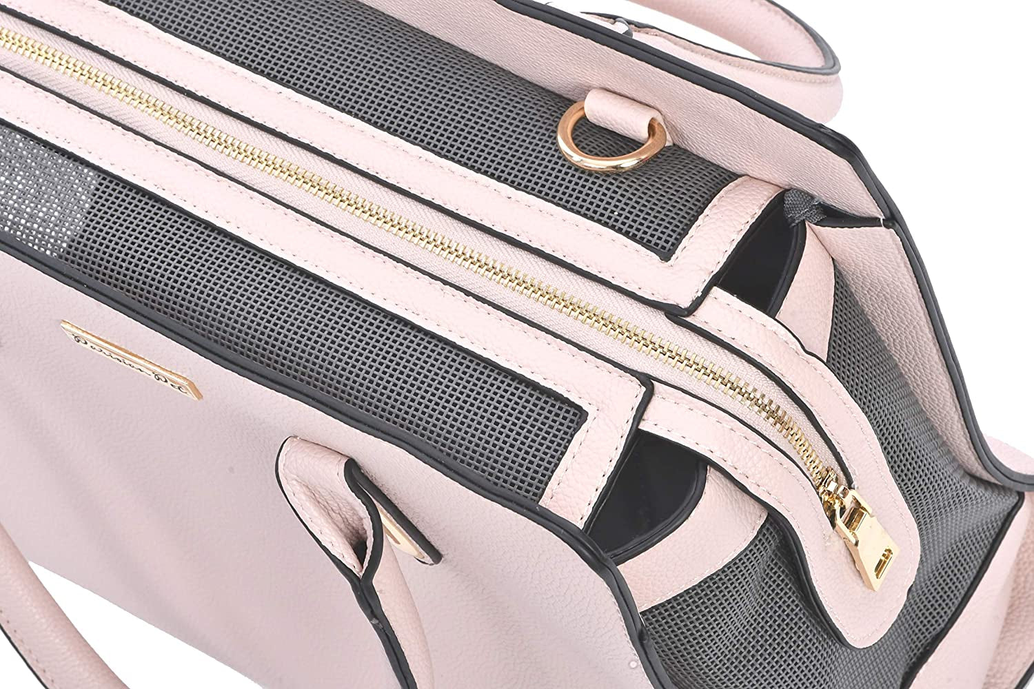Dog Purse – Beige Breathable Pet Carrier - Airline Approved Pet Carrier - Dog Purse Carrier for Small Dogs and Medium Dogs under 10Lbs - Faux Leather Puppy Travel Purse