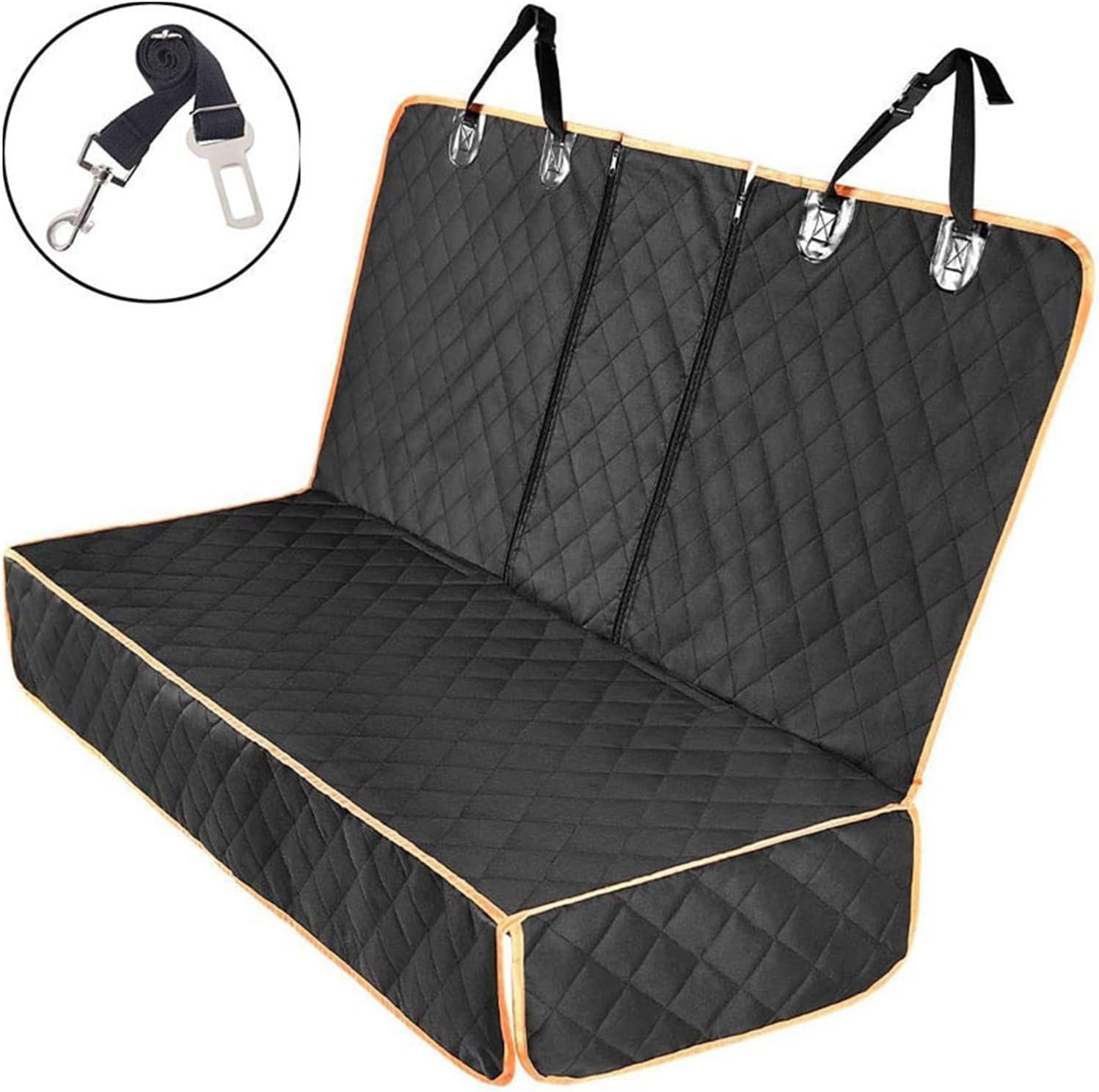 Car Dog Seat Cover for Back Seat Waterproof Auto Rear Pet Seat Protector Mat Nonslip Universal Safety Carrier for Outing Dogs