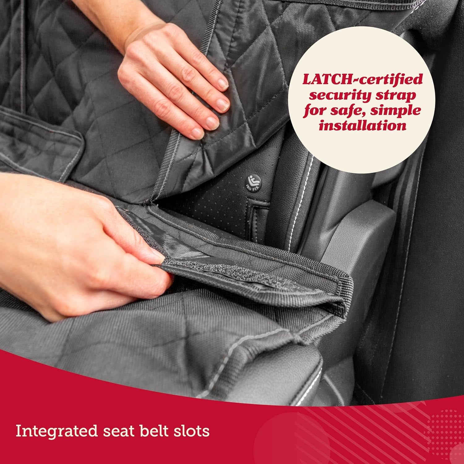 Gear Dog Car Seat Cover for Back Seat, Protects from Scratches, Scuffs, Shedding, Mud, & More, 100% Waterproof, Non-Slip Cover Stays Securely in Place, Fits Your Car, Truck, & SUV (Black)