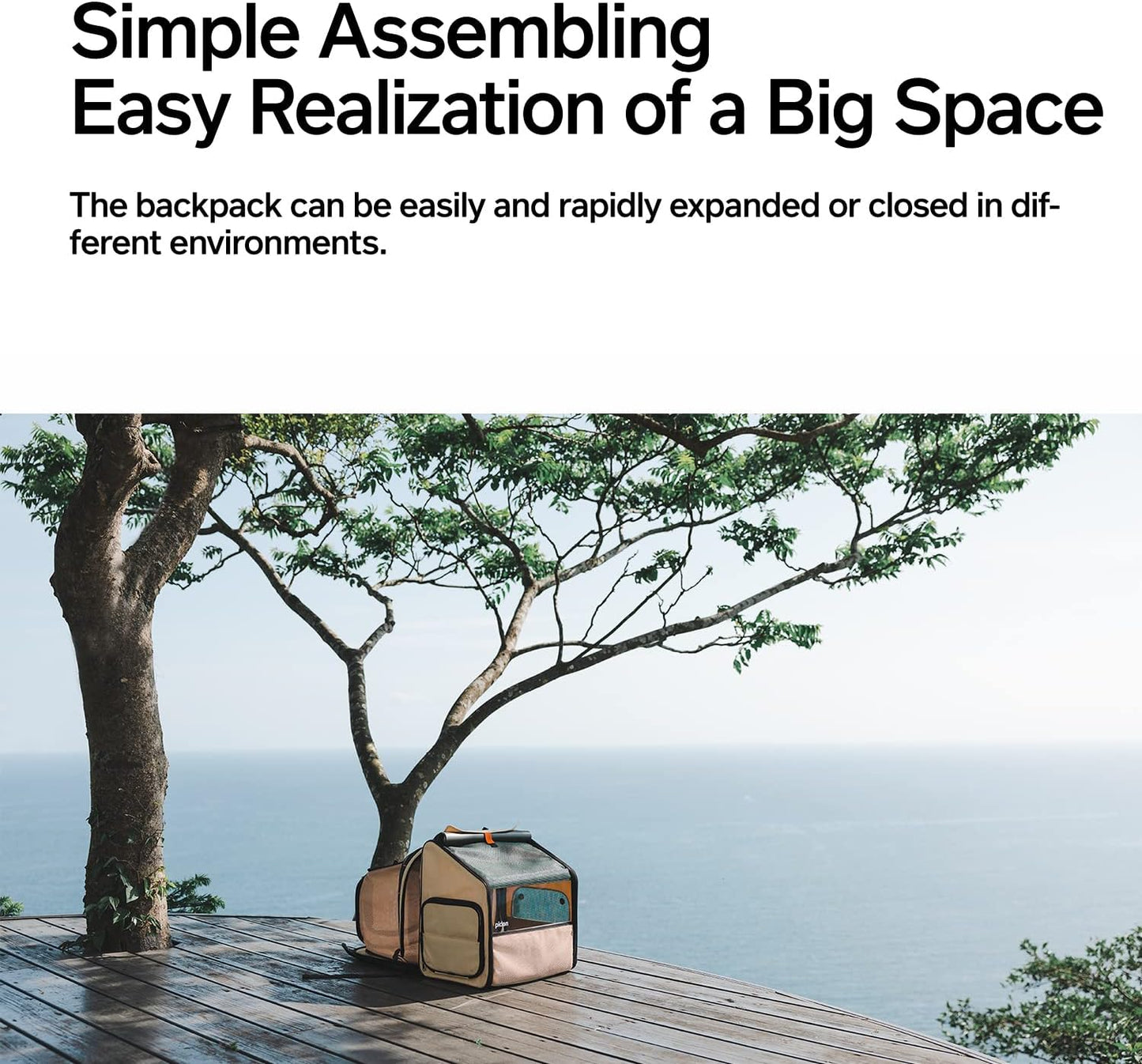 Expandable Cat Backpack Cat Carrier Large Pet Carriers Backpack Bag for Cats Bags Litter Box Include 15”×15” ×23.2” Quick & Easy Assembly