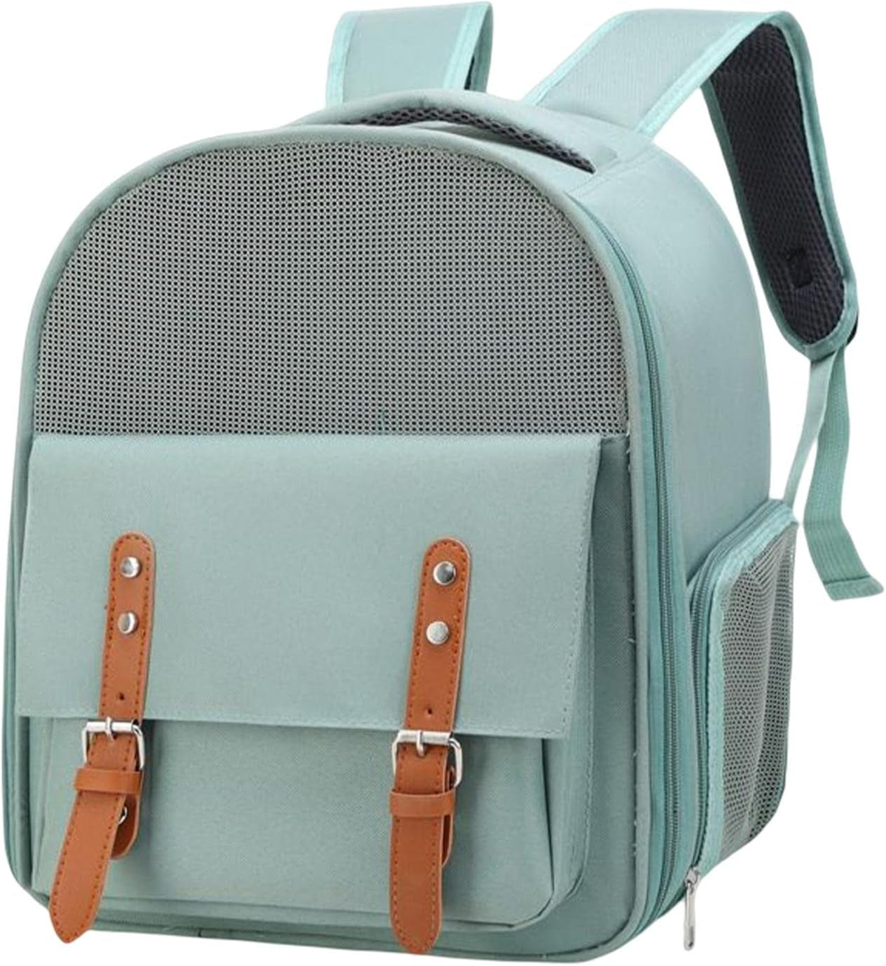 Cat Carrier Backpack Breathable for Cat Dog Small Dog Portable with Pocket for Travel Walking (Green)