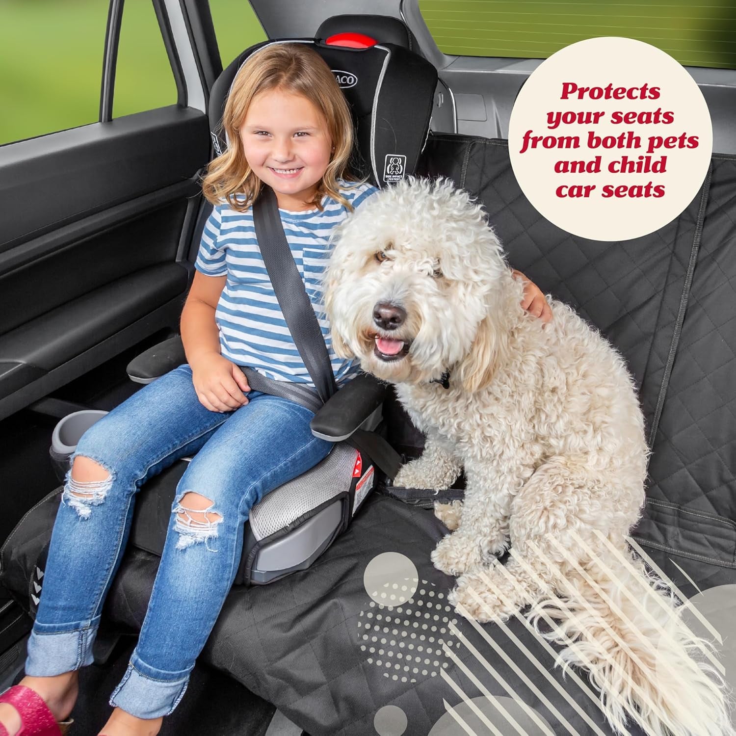 Gear Dog Car Seat Cover for Back Seat, Protects from Scratches, Scuffs, Shedding, Mud, & More, 100% Waterproof, Non-Slip Cover Stays Securely in Place, Fits Your Car, Truck, & SUV (Black)