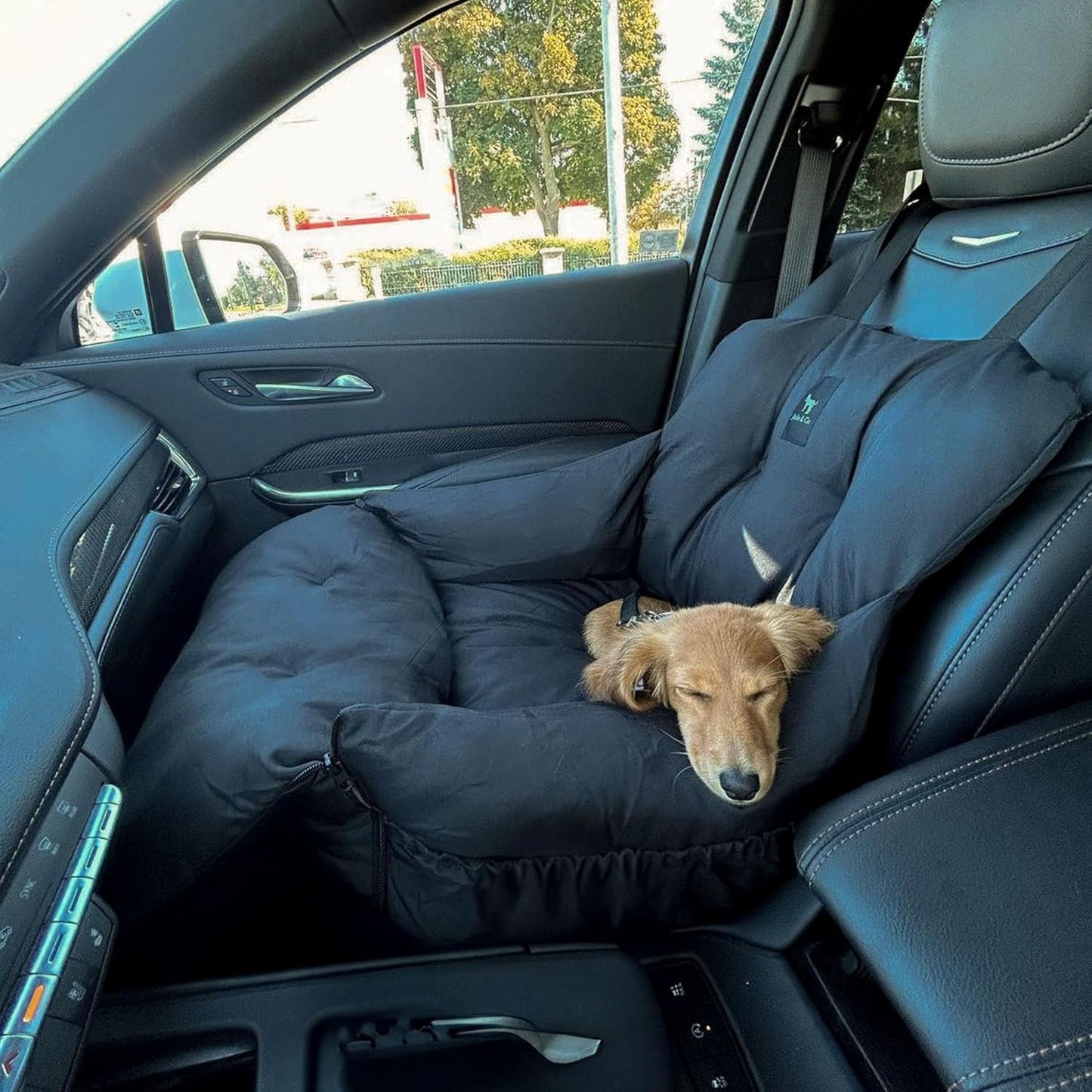 Luxurious Premium Dog Car Seat & Travel Bed for Small & Medium Pets up to 30lbs - Soft, Water Resistant, and Machine Washable for Ultimate Comfort and Safety