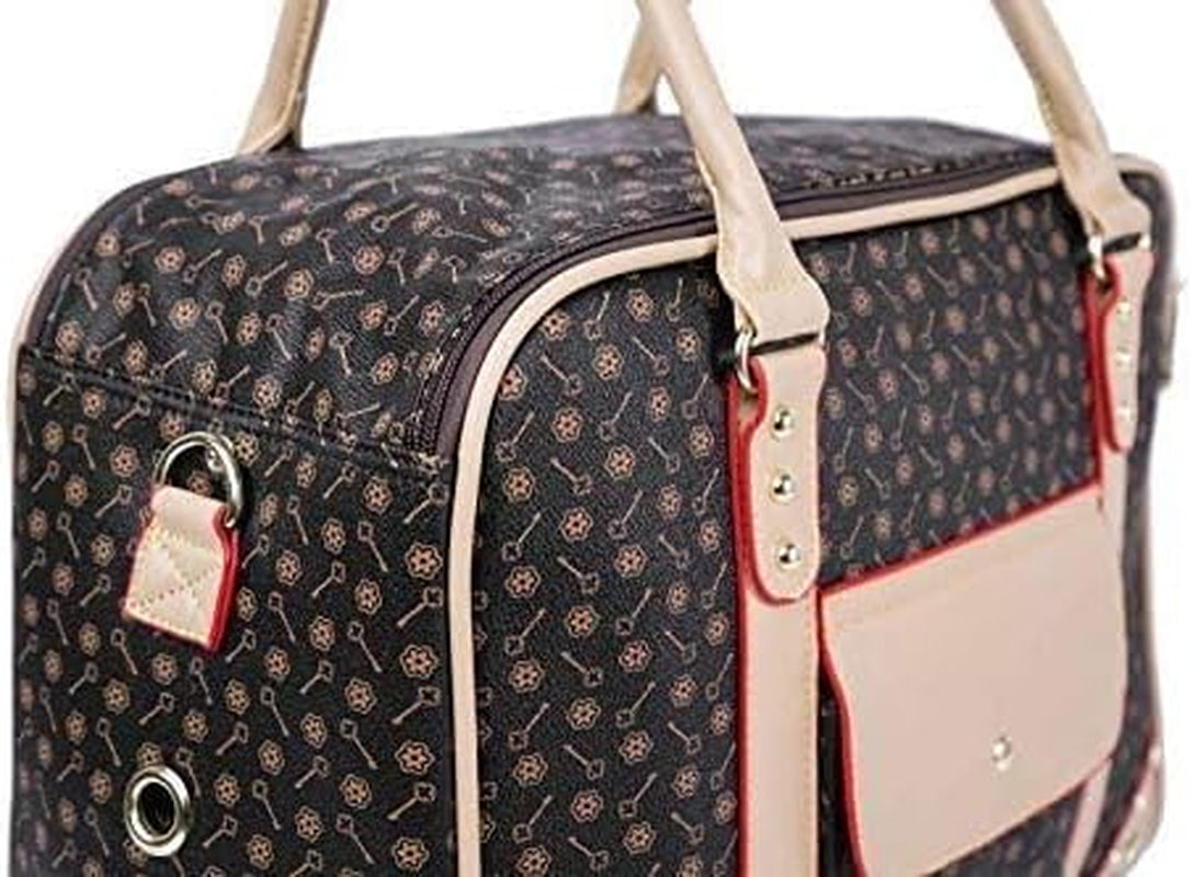 Stylish Brown Pet Carrier Tote - Portable Dog Handbag for Outdoor Adventures, Perfect for Travel and Hiking
