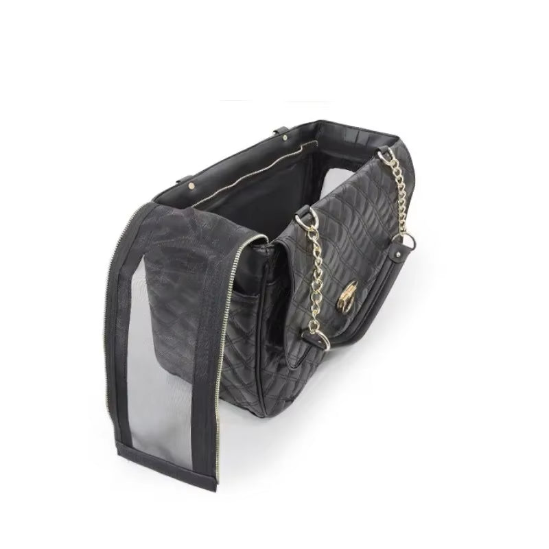 Dog Carrier Bag for Small Dogs Leather Luxury Backpack Pet Accessories Supplies Cat Kitten Puppy Breathable Waterproof Carrying