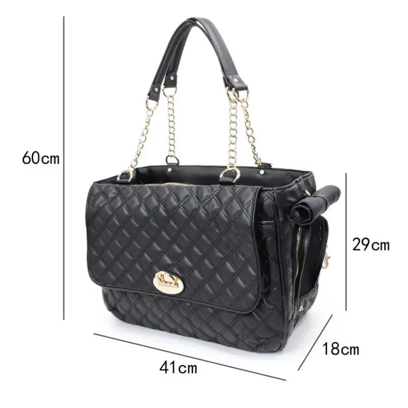 Dog Carrier Bag for Small Dogs Leather Luxury Backpack Pet Accessories Supplies Cat Kitten Puppy Breathable Waterproof Carrying