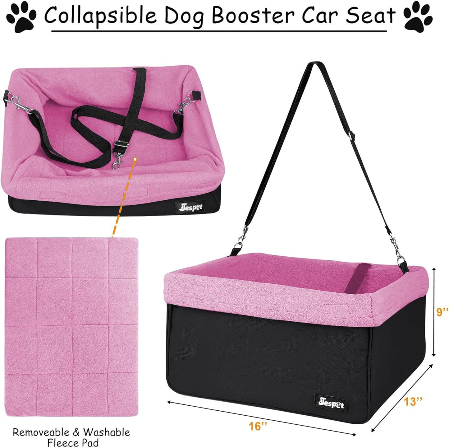 Elevate Your Pet's Travel Experience with GOOPAWS Dog Booster Seat - Safe, Comfortable, and Portable Car Seat for Dogs Up to 24lbs