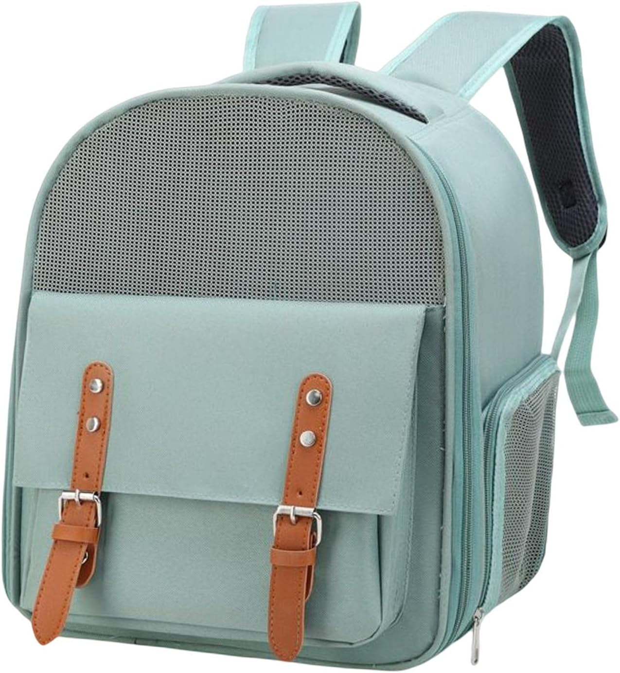 Cat Carrier Backpack Breathable for Cat Dog Small Dog Portable with Pocket for Travel Walking (Green)