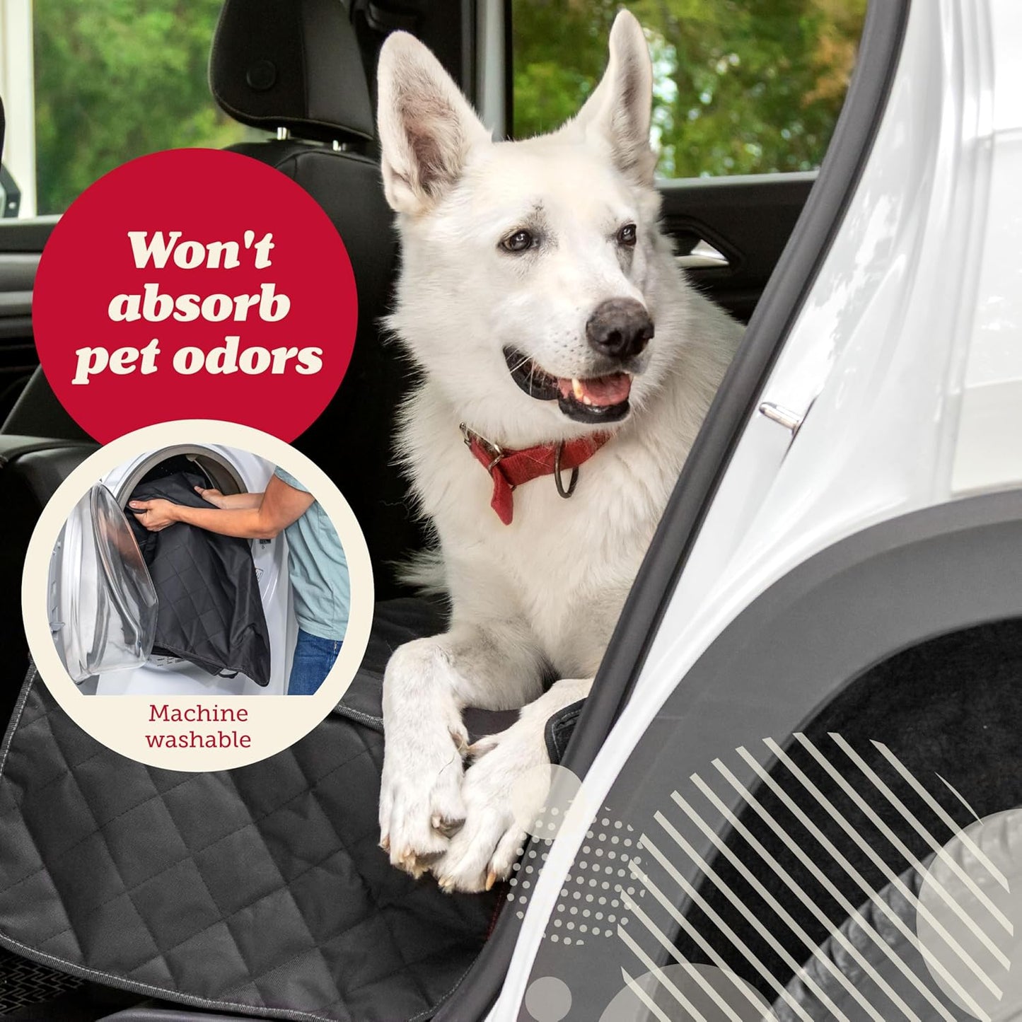 Gear Dog Car Seat Cover for Back Seat, Protects from Scratches, Scuffs, Shedding, Mud, & More, 100% Waterproof, Non-Slip Cover Stays Securely in Place, Fits Your Car, Truck, & SUV (Black)