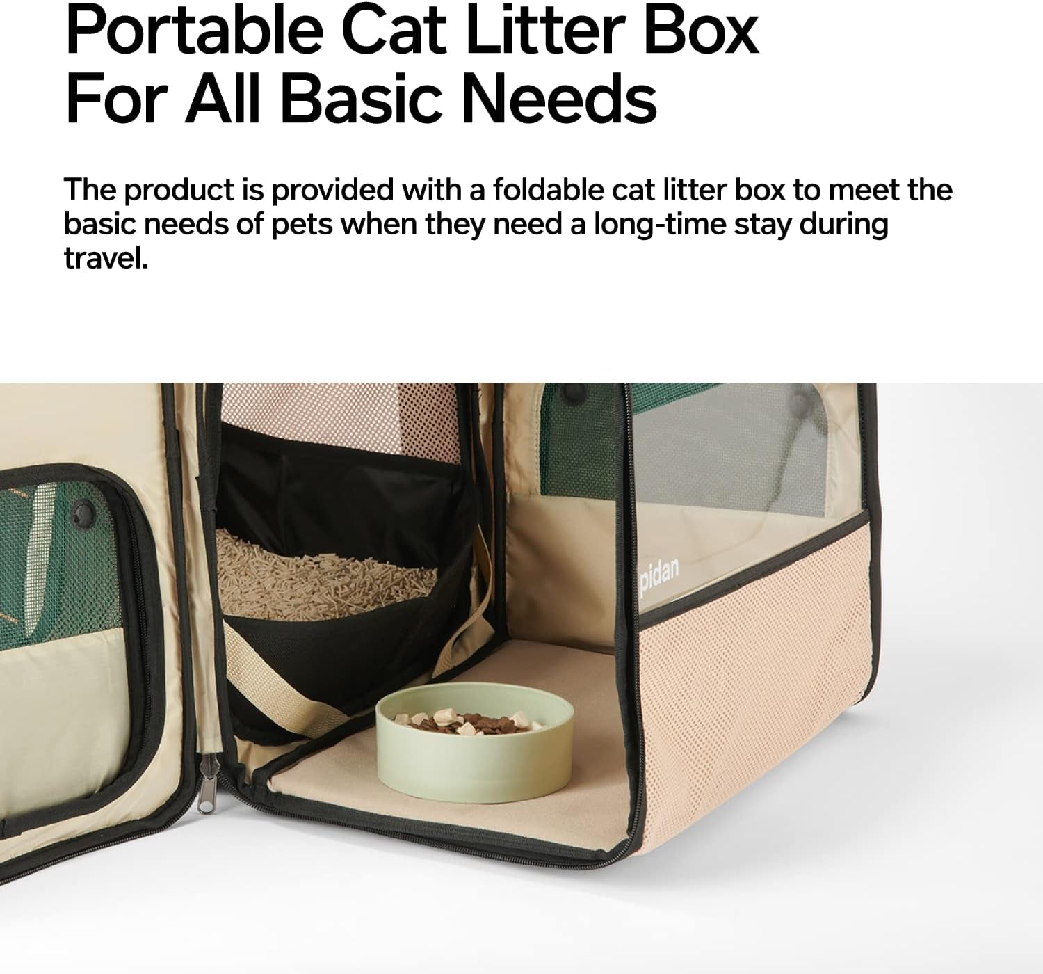 Expandable Cat Backpack Cat Carrier Large Pet Carriers Backpack Bag for Cats Bags Litter Box Include 15”×15” ×23.2” Quick & Easy Assembly