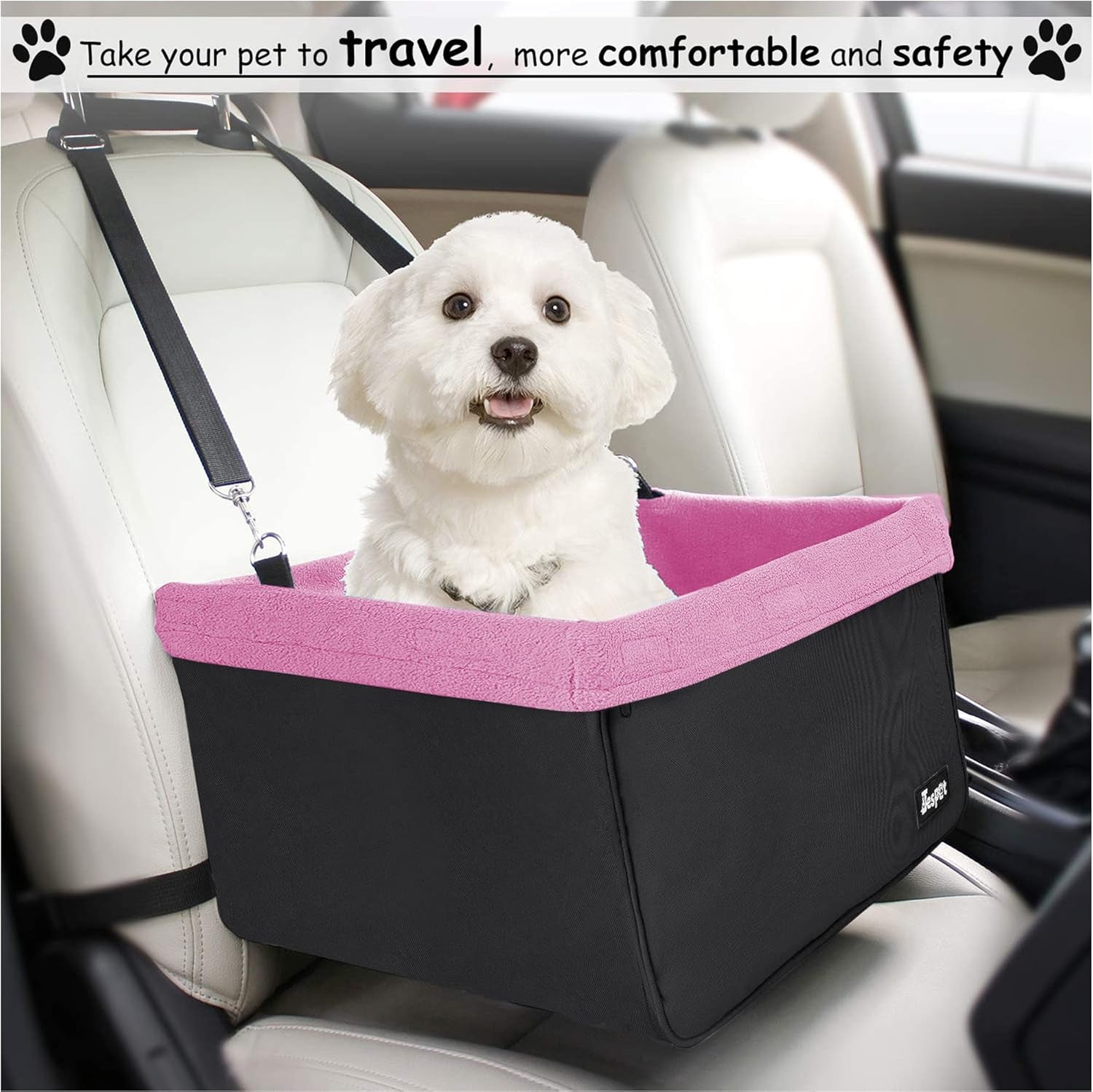 Elevate Your Pet's Travel Experience with GOOPAWS Dog Booster Seat - Safe, Comfortable, and Portable Car Seat for Dogs Up to 24lbs